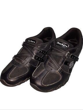 Skechers Speedster Dart Black Leather Casual Athletic Sneaker SZ 7.5